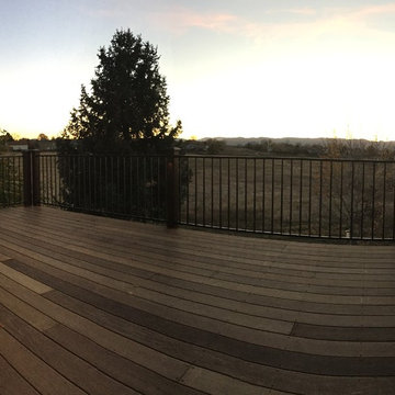 Denver Ipe Hardwood Deck with Paver patio