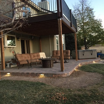 Ipe Hardwood Deck with Paver patio