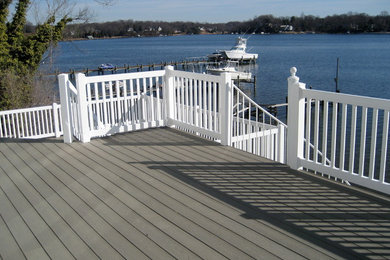 Example of a large classic backyard deck design in DC Metro with no cover