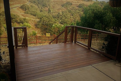 Deck - mid-sized craftsman backyard deck idea in San Luis Obispo