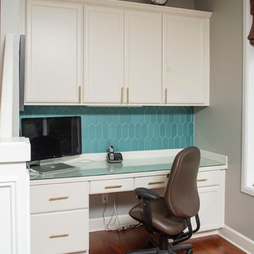Kitchen workstation/ desk area -Mid Century inspired remodel