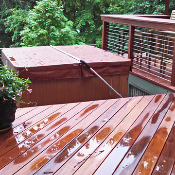 Lake Gaston, NC: Ipe Railing System with Cable & Fittings