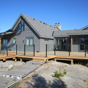 Large waterfront cottage decks