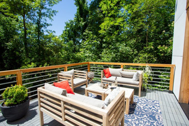Inspiration for a contemporary deck remodel in Charlotte