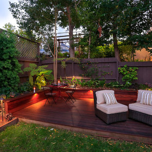 Immagine di una terrazza chic