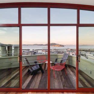 Inspiration for a large eclectic rooftop rooftop deck remodel in San Francisco with no cover