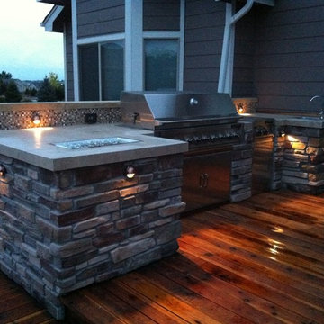 Martinez Redwood Deck with Outdoor Kitchen - Loveland, CO