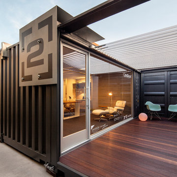ME:OU Shipping Container Office - Porch View