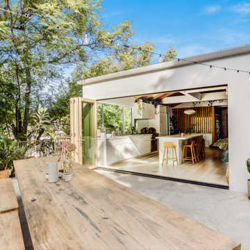 Mid-Century Modern Design with Indoor/Outdoor Living Featuring Folding Doors