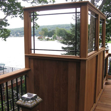 Mission Style Ipe deck with custom view privacy walls