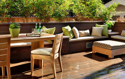 Spring Patio Fix-Ups: 9 Wonderful Ways With Built-in Benches