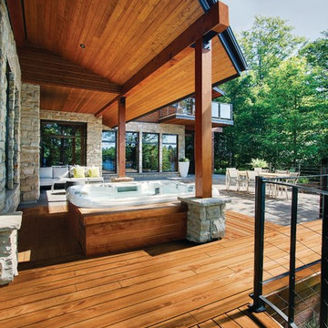 Modern Outdoor Hot Tub Deck
