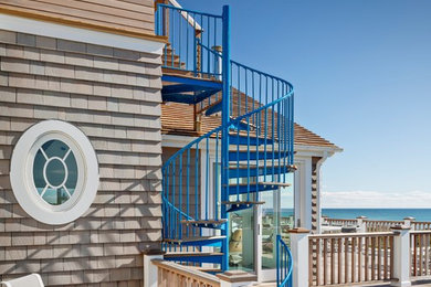 Inspiration for a large coastal deck remodel in New York