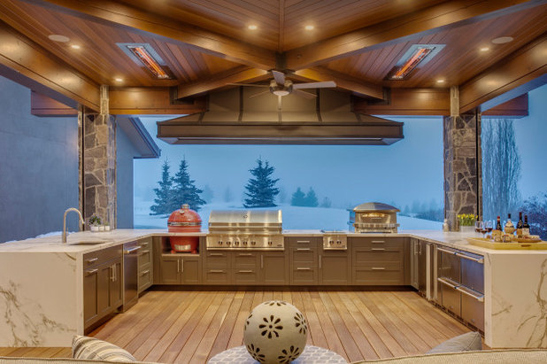 Transitional Deck by Artisan Outdoor Kitchens