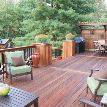 Multilevel Ipe Deck w/stone inlay Randolph NJ