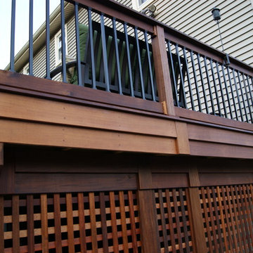 Multilevel Ipe Deck w/stone inlay Randolph NJ
