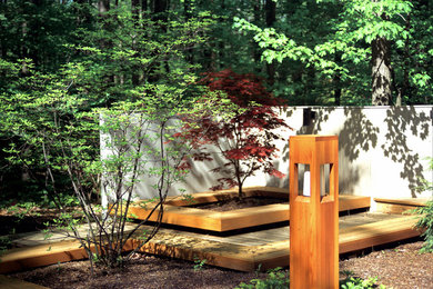 Inspiration for a contemporary deck remodel in Cleveland