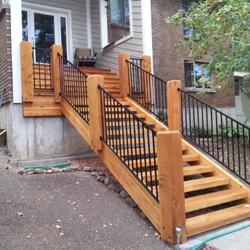 New Stairs with Fortress Glue Lam Timber Railings