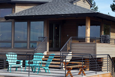 Deck - contemporary deck idea in Seattle with no cover