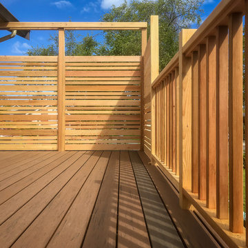 Oak Bay Composite Deck with Cedar Railings