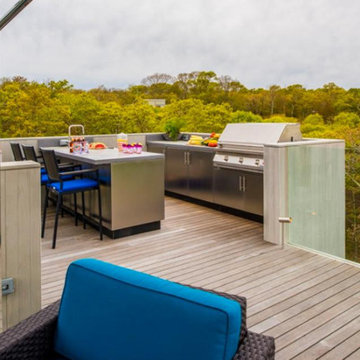 Outdoor Deck Equipped with Kitchen