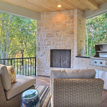Outdoor Fireplace & Cooking - The Overbrook - Cascade Craftsman Family Home