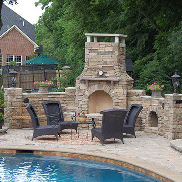 Outdoor Fireplace Kits - 30-In Pre-Engineered Arched Masonry Outdoor Fireplace