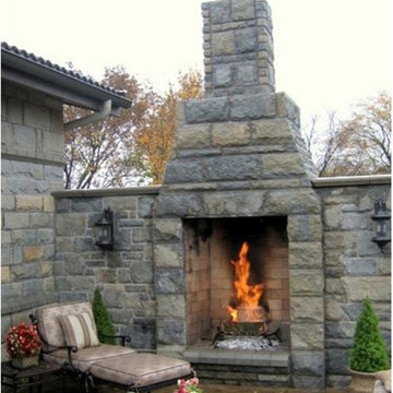 Outdoor Fireplace Kits - 36-In Pre-Engineered Masonry Outdoor Fireplace
