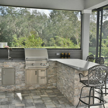 Outdoor kitchen with Solaire Infrared Gas Grill