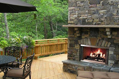 Example of a mountain style deck design in Other