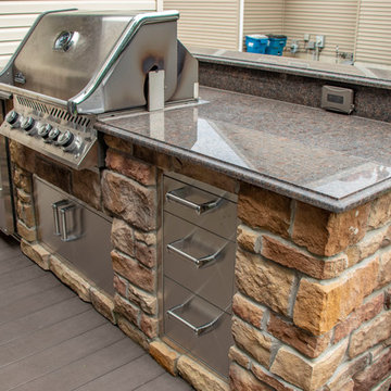 Outdoor Room Deck with Grilling and Beverage Center
