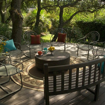 Large trendy side yard deck photo in San Francisco with no cover