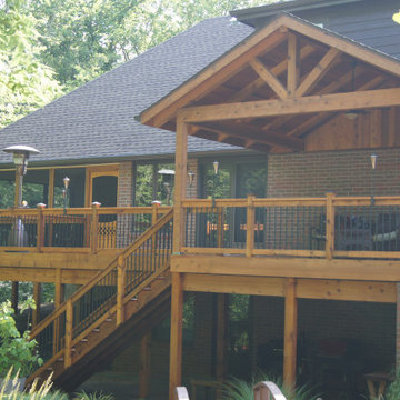 Overhang deck and Screened in porch