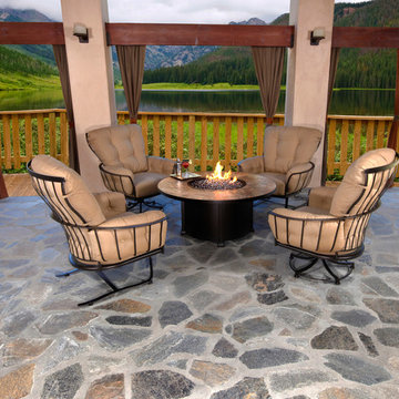 OW Lee Santorini Fire Pit and Monterra Chairs