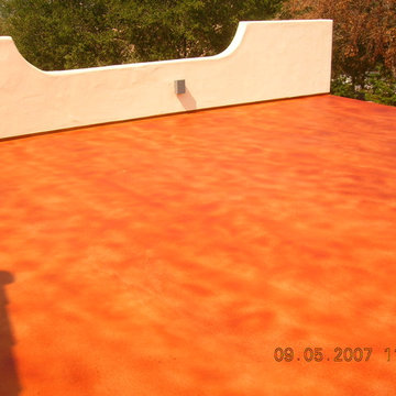 Paso Robles Wine Country Estate-Acid Stained Deck