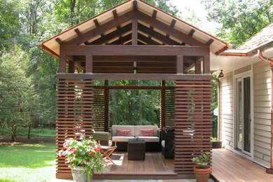 Inspiration for a timeless backyard deck remodel in Other