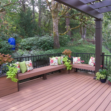 Pergola and Deck with a bridge