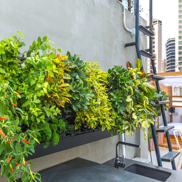 Planter Wall on Rooftop Deck, Hong Kong