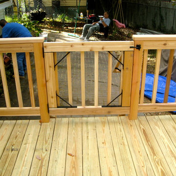 Pressure treated deck with cedar rails, Sicklerville New Jersey