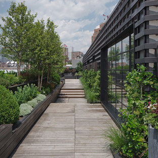 Unbedeckte Moderne Dachterrasse im Dach in New York