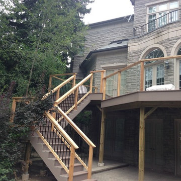 PVC Deck with Aluminum Railings, and Staircase