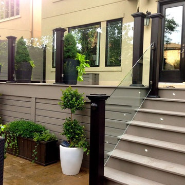PVC deck with Glass and Aluminium Railings