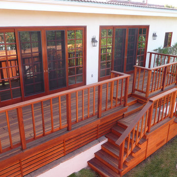 Redwood Deck and Redwood Railings, Pacific Palisades