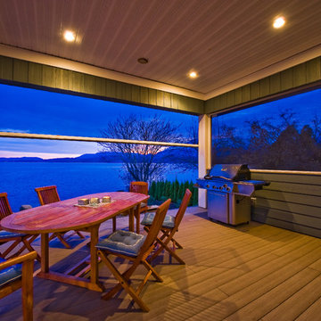 Retractable screens at Forever House, Vancouver Island