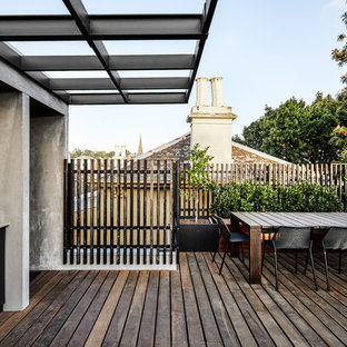 This is an example of a contemporary deck in Melbourne.