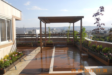 Roof BBQ space with pergola