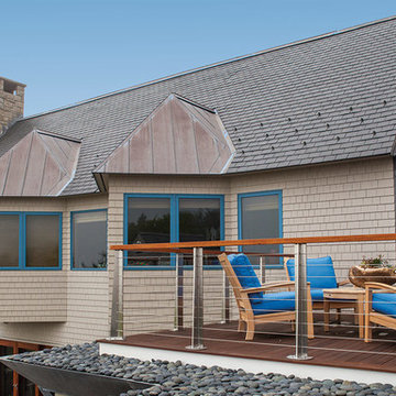 Roof deck at seaside home, Beverly Farms, MA