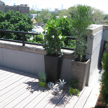 Rooftop Deck with Container Gardens & Cedar Beds