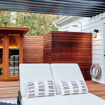 Rooftop Spa Deck with shower and sauna off primary bedroom