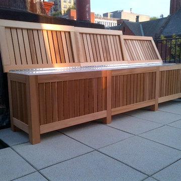 Rooftop storage/outdoor table